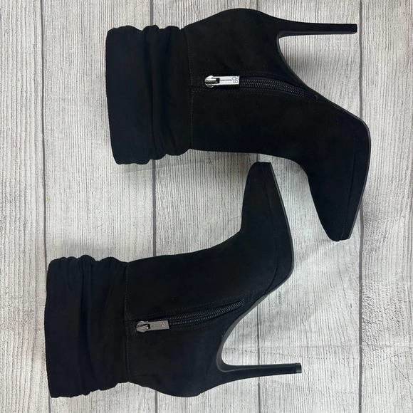 Jessica Simpson Ankle Booties Valyn High Stiletto Suede Black Size 6 - Picture 3 of 11